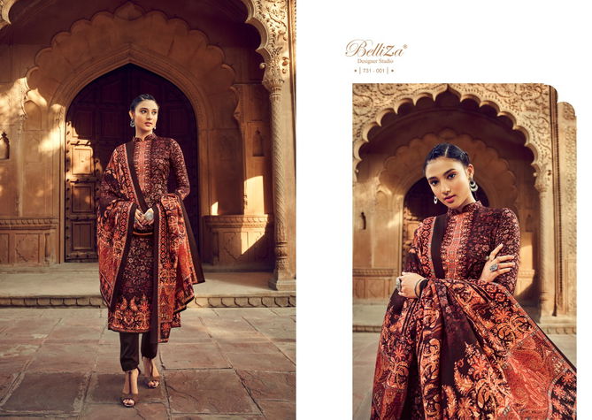 Belliza Nitara New Fancy Wear Printed Pashmina Dress Material Collection 